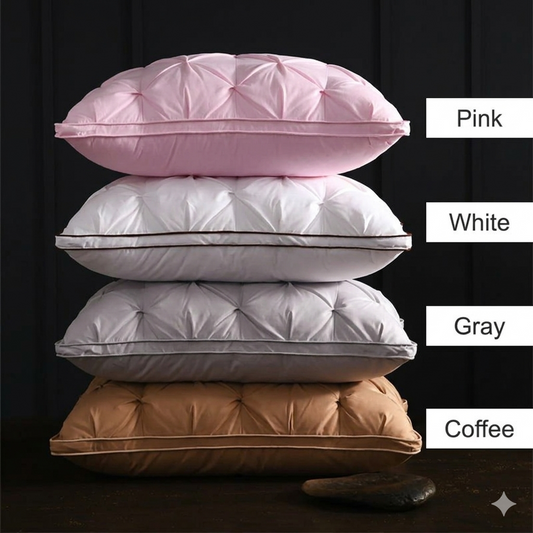 95% Goose Down Pillow White Cotton PillowCover Rectangle Bedroom Sleep 5-Star Hotel Pillow Low-Mid-high Pillows for Sleeping 14:10#Gray 48X74cm;5:201336412#Height 23-25cm 0.9kg luxury bedding
