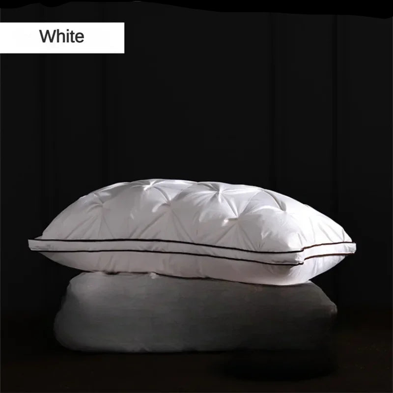 95% Goose Down Pillow White Cotton PillowCover Rectangle Bedroom Sleep 5-Star Hotel Pillow Low-Mid-high Pillows for Sleeping 14:10#Gray 48X74cm;5:201336412#Height 23-25cm 0.9kg luxury bedding