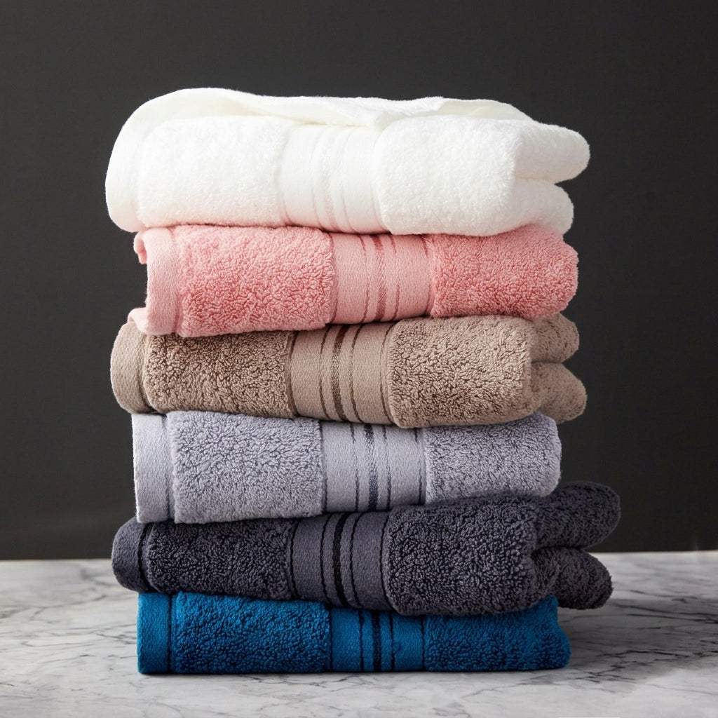 Mimar 3 Piece Cotton Bath Towel Set in multiple colours – Essina
