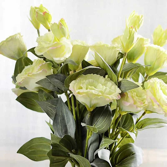 Haya Artificial Silk Eustoma Flowers - Home Decor 14:193#Deep Pink Purple Artificial Flowers