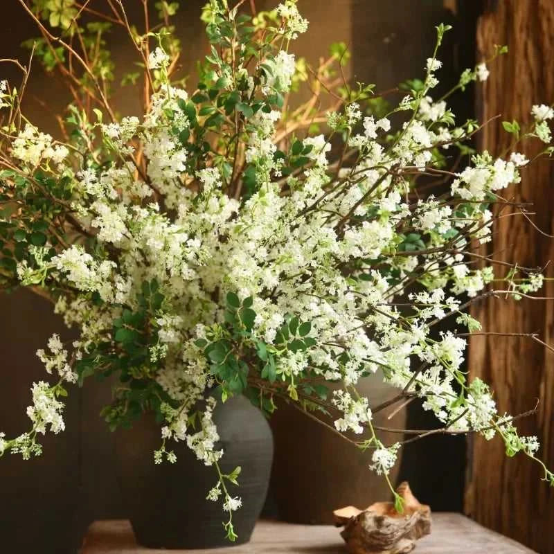 Fairy Artificial Snow Willow 100cm - Wedding & Home Decor 14:771#White Artificial Flowers