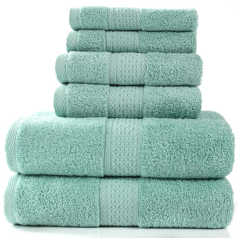 Famy luxury cotton bath towel set of 6 in Bamboo Green