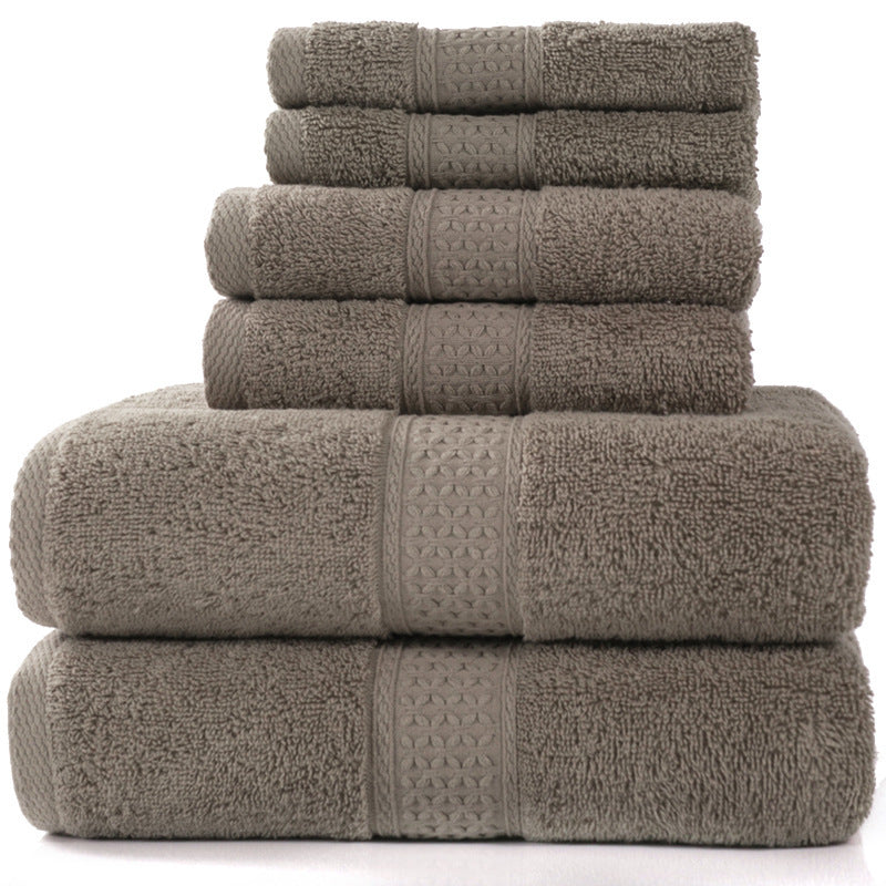 Famy luxury bathroom towel set in Dark Brown color