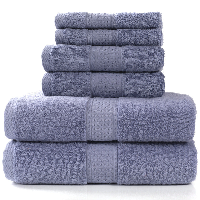Famy soft cotton bath towel set in Periwinkle Blue