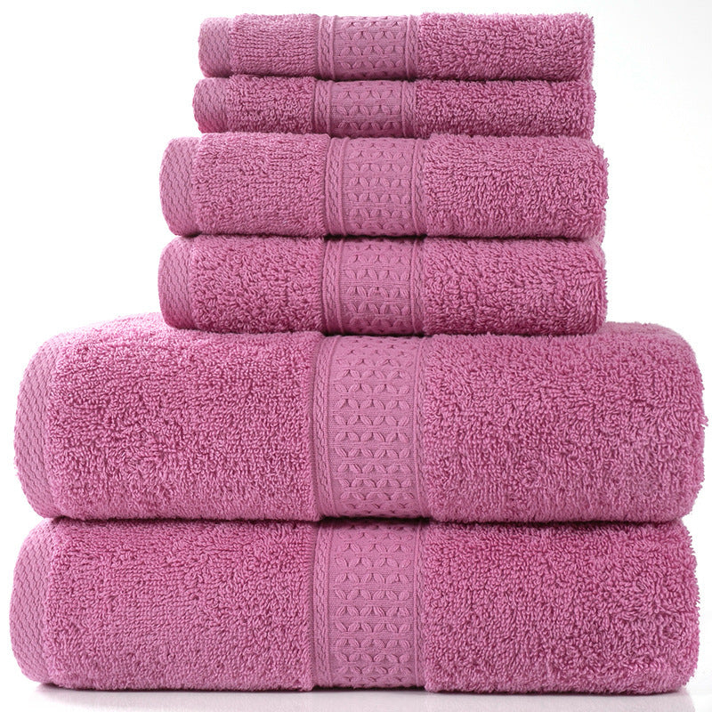 Famy soft cotton bath towel set in Mauve