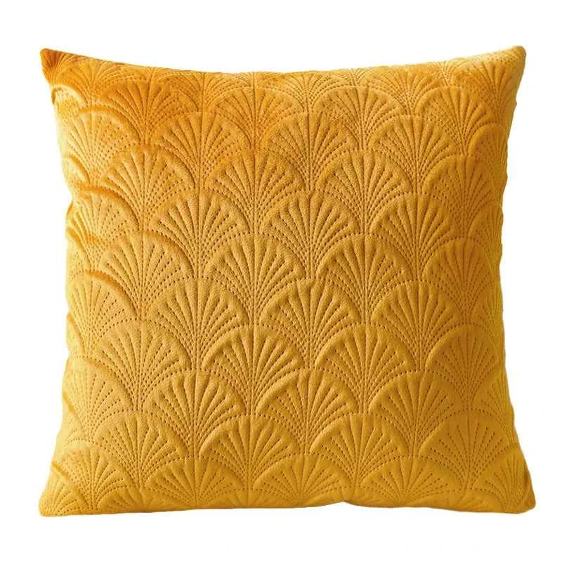 Fann Velvet Cushion Cover - Shell Pattern Double Sided Pillowcase 14:193#Dark Blue;5:4#45x45cm Cushion Covers