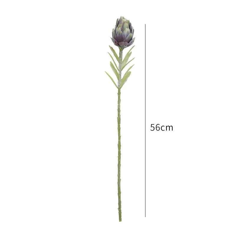 Zila Artificial Artichoke Plant 56cm - Decorative Faux Greenery for Home Decor 14:202888825#White Artificial Flowers