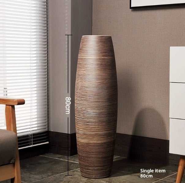 Floro ceramic floor vase 80cm styled with dried flowers as creative ornament
