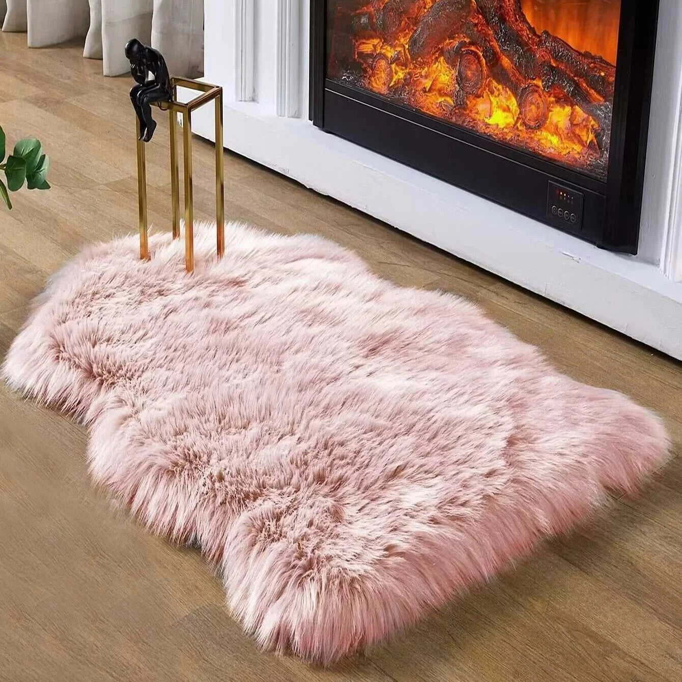 Cameron Plush Shag Carpet - Soft Fluffy Floor Mat for Living Room & Bedroom 14:29#baisepingdiyu;5:200007736#40cmx60cm Rugs
