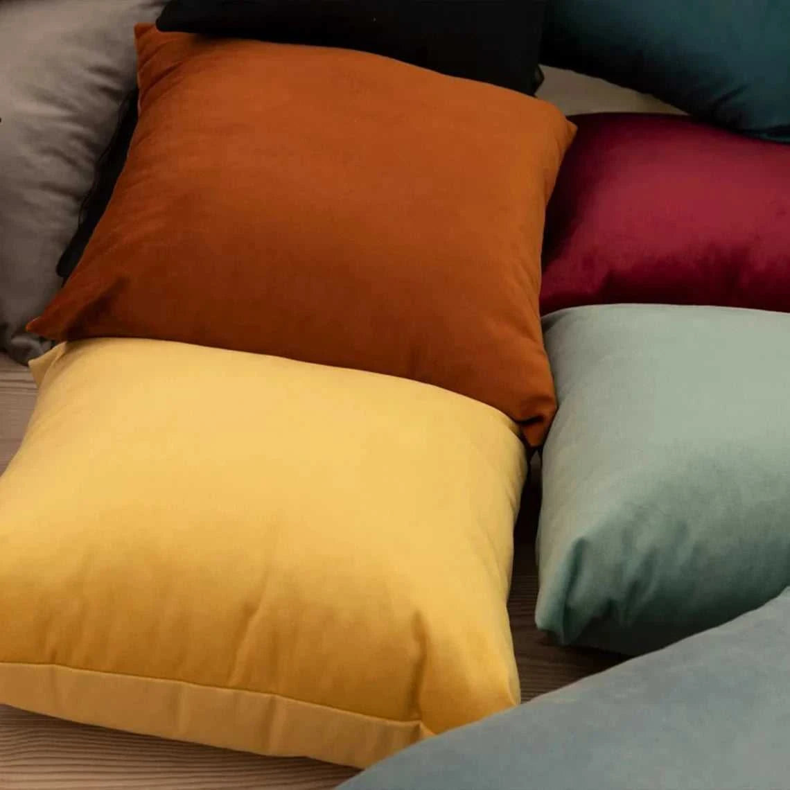 Gardenia Velvet Cushion Cover - Solid Color Throw Pillow Case 14:201450919#1;5:201298983#30x50cm Cushion Covers