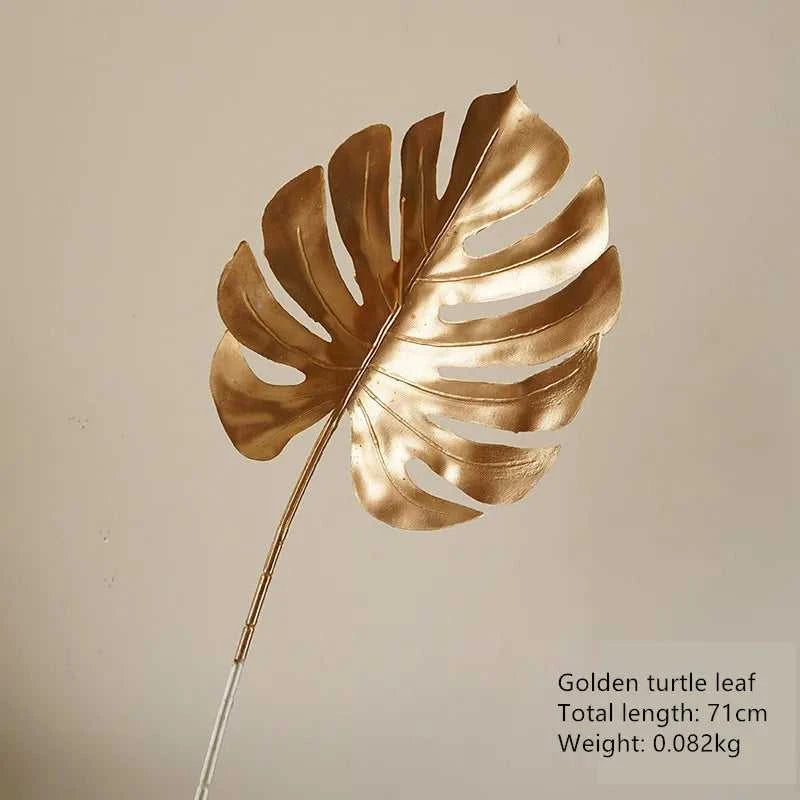 Gilda Artificial Golden Eucalyptus Rose Arrangement - Premium Faux Floral Decor 14:496#Eucalyptus leaves Artificial Flowers
