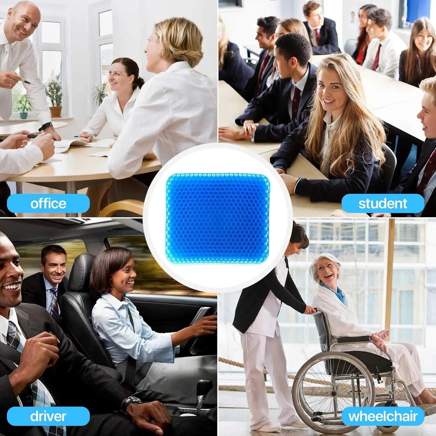New honeycomb seat cushion, highly elastic, non-collapsible, breathable and cool, suitable for automobiles, offices outdoor use 14:173 comfort essentials