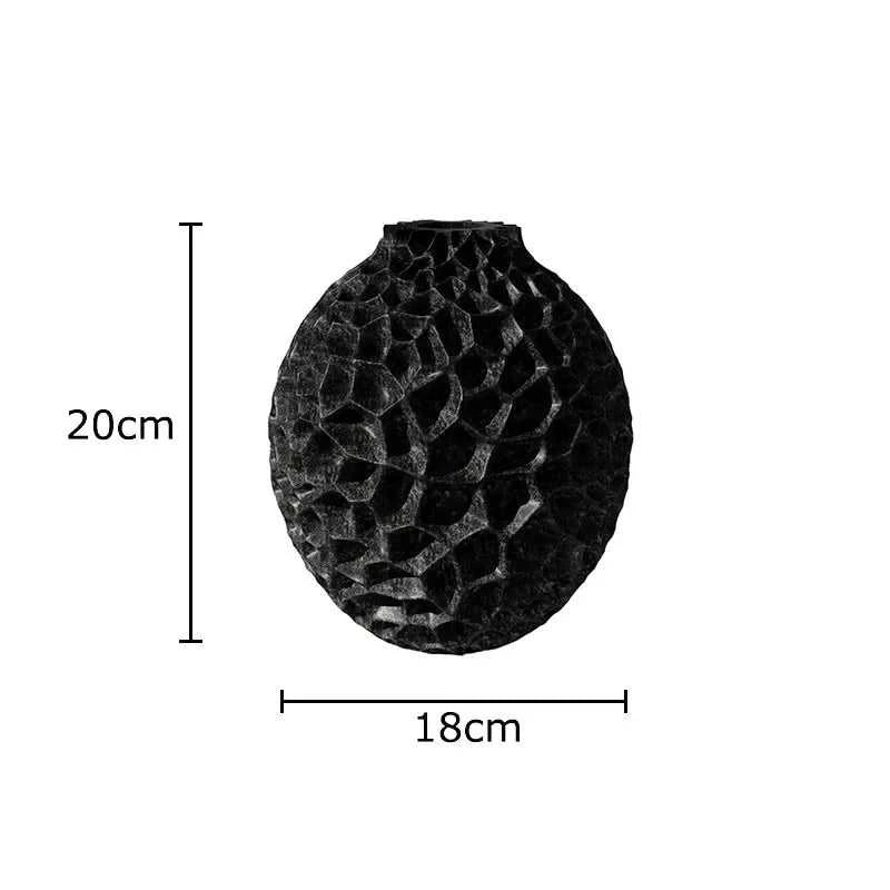 Honeycomb Texture Creative Vase Desk Decoration Artificial Flower Decorative Flower Arrangement Floral Vase Room Aesthetic Decor 14:29#Orange-S vase