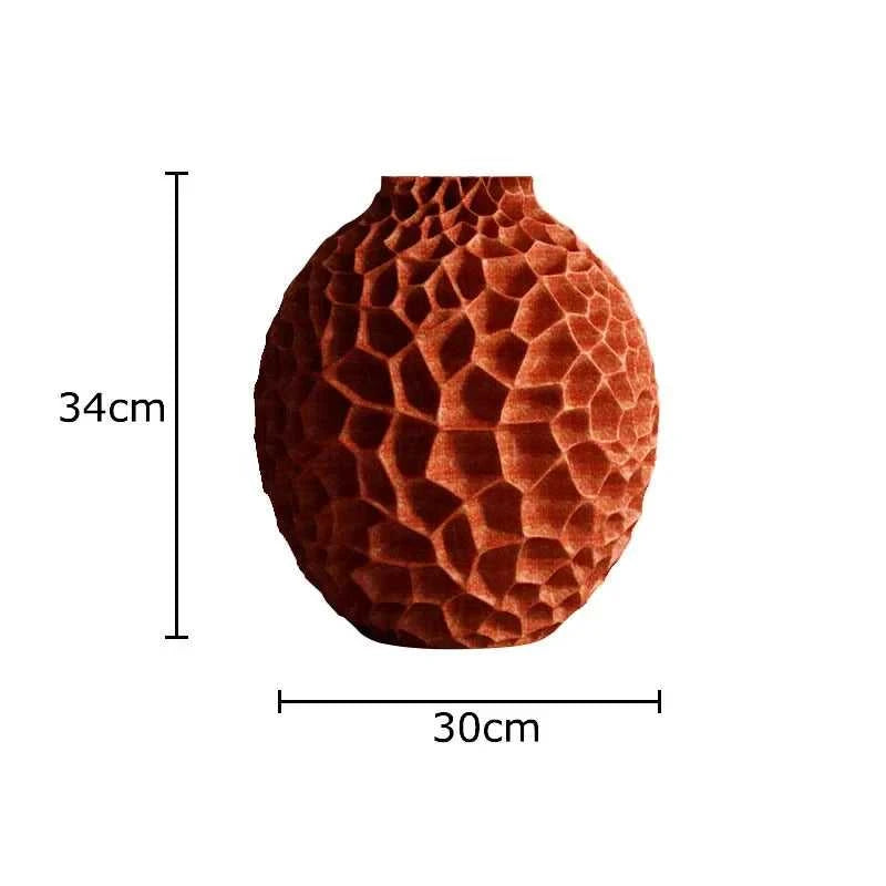Honeycomb Texture Creative Vase Desk Decoration Artificial Flower Decorative Flower Arrangement Floral Vase Room Aesthetic Decor 14:29#Orange-S vase