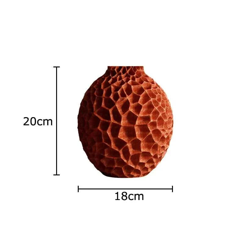 Honeycomb Texture Creative Vase Desk Decoration Artificial Flower Decorative Flower Arrangement Floral Vase Room Aesthetic Decor 14:29#Orange-S vase