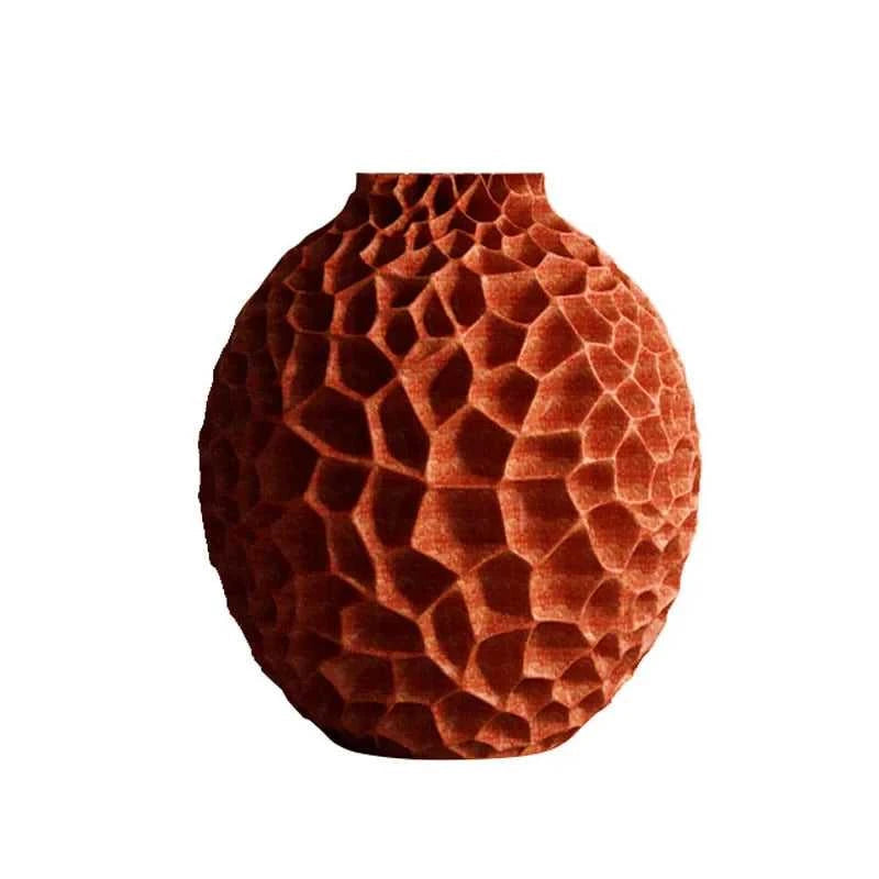 Honeycomb Texture Creative Vase Desk Decoration Artificial Flower Decorative Flower Arrangement Floral Vase Room Aesthetic Decor 14:29#Orange-S vase