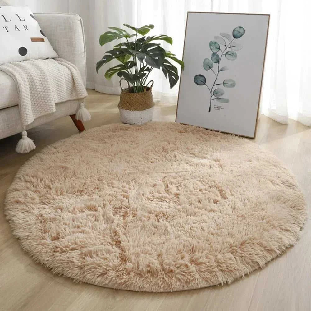 Kiddle Bubble Kiss Round Plush Rug 40cm - Soft Thick Pile Carpet 14:200002984#Purple 40cm;200007763:201336100 Rugs