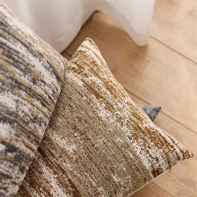 INS Style Jacquard Cushion Covers Chenille Striped Textured Pillow Case for Home Couch Bed Living Room Decor 14:193#Black;5:201298988#1pc 30X50cm Cushion Covers