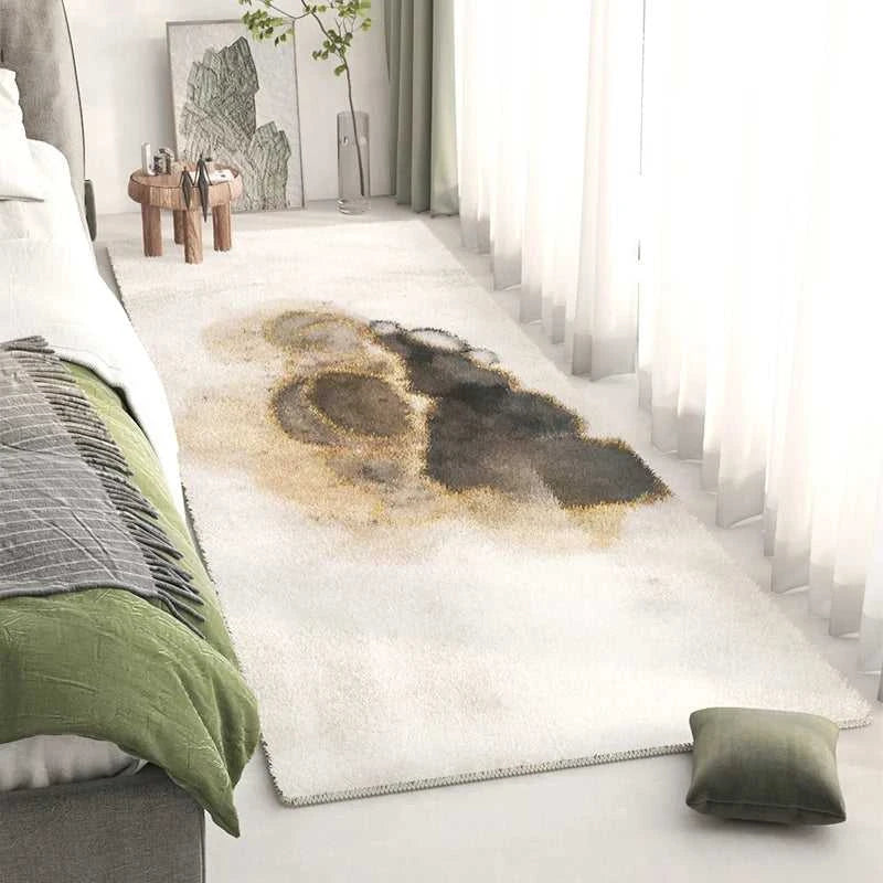 Lado Long Bedside Rug - Fluffy Plush Non-Slip Bedroom Carpet 14:29#1;5:200844313#40x120cm Carpets