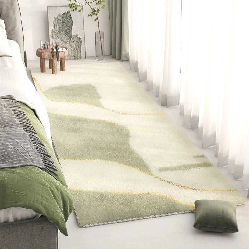 Lado Long Bedside Rug - Fluffy Plush Non-Slip Bedroom Carpet 14:29#1;5:200844313#40x120cm Carpets