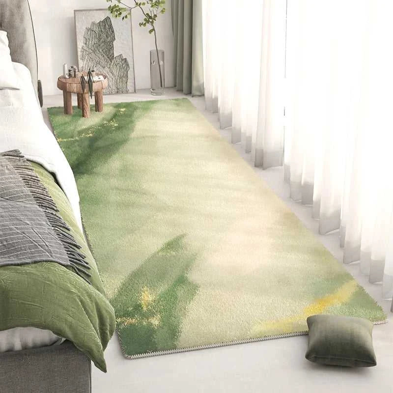 Lado Long Bedside Rug - Fluffy Plush Non-Slip Bedroom Carpet 14:29#1;5:200844313#40x120cm Carpets