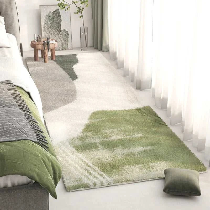 Lado Long Bedside Rug - Fluffy Plush Non-Slip Bedroom Carpet 14:29#1;5:200844313#40x120cm Carpets