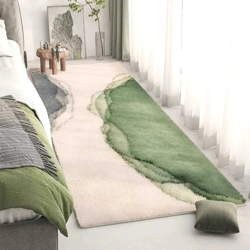 Lado Long Bedside Rug - Fluffy Plush Non-Slip Bedroom Carpet 14:29#1;5:200844313#40x120cm Carpets
