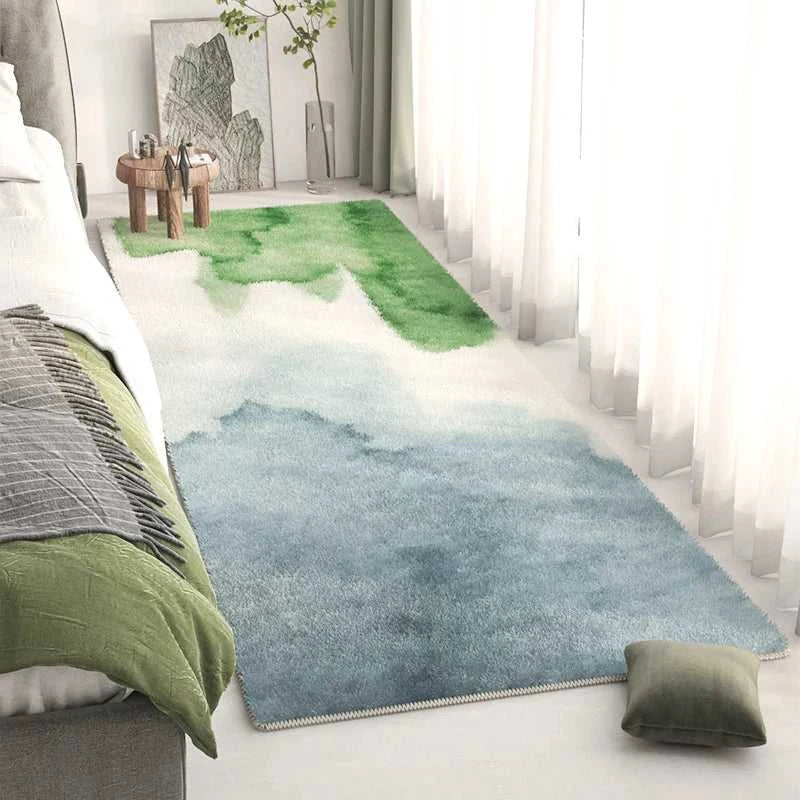 Lado Long Bedside Rug - Fluffy Plush Non-Slip Bedroom Carpet 14:29#1;5:200844313#40x120cm Carpets