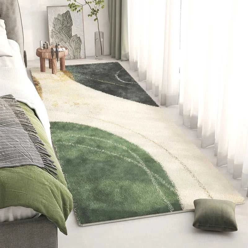 Lado Long Bedside Rug - Fluffy Plush Non-Slip Bedroom Carpet 14:29#1;5:200844313#40x120cm Carpets