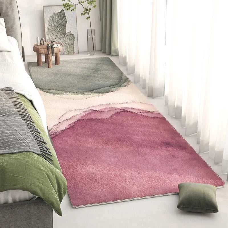 Lado Long Bedside Rug - Fluffy Plush Non-Slip Bedroom Carpet 14:29#1;5:200844313#40x120cm Carpets