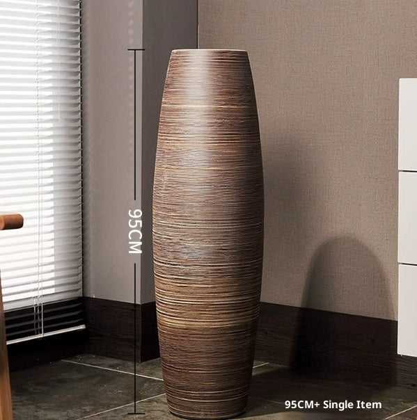 Large decorative ceramic floor vase 95cm for living room home decoration