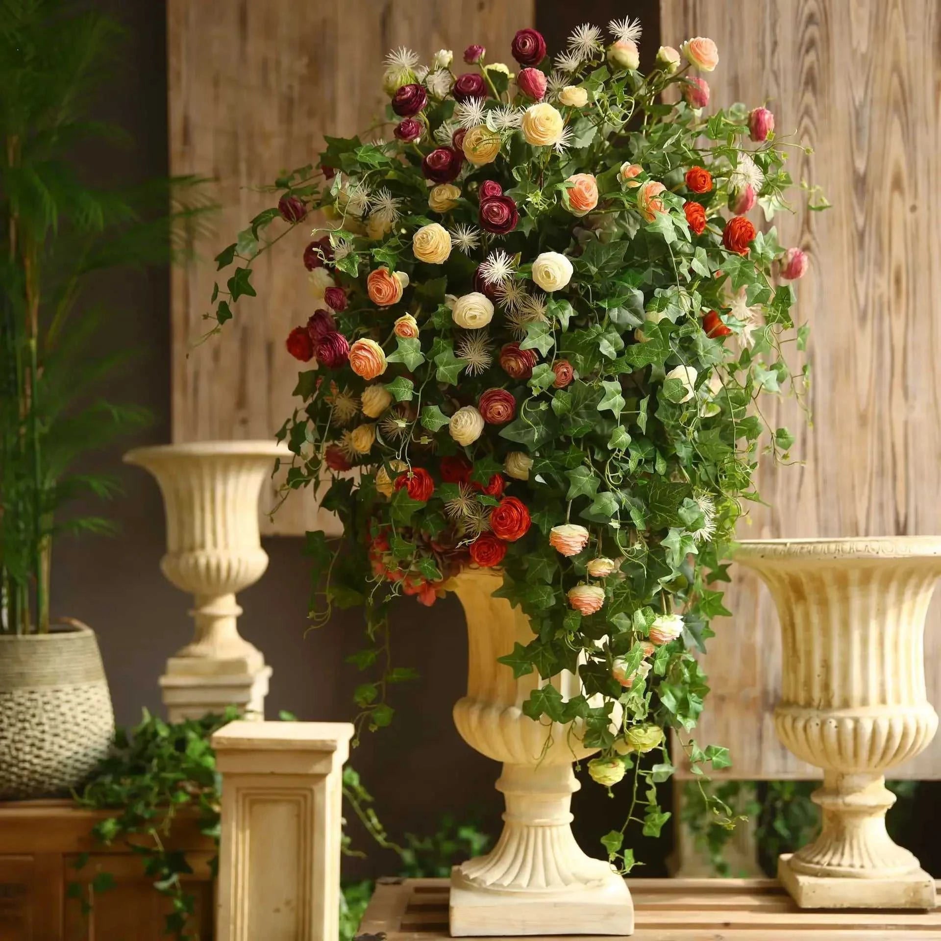 Emma Artificial Lotus Flowers - 3 Head Silk Arrangement for Weddings & Home 14:350852 Artificial Flowers