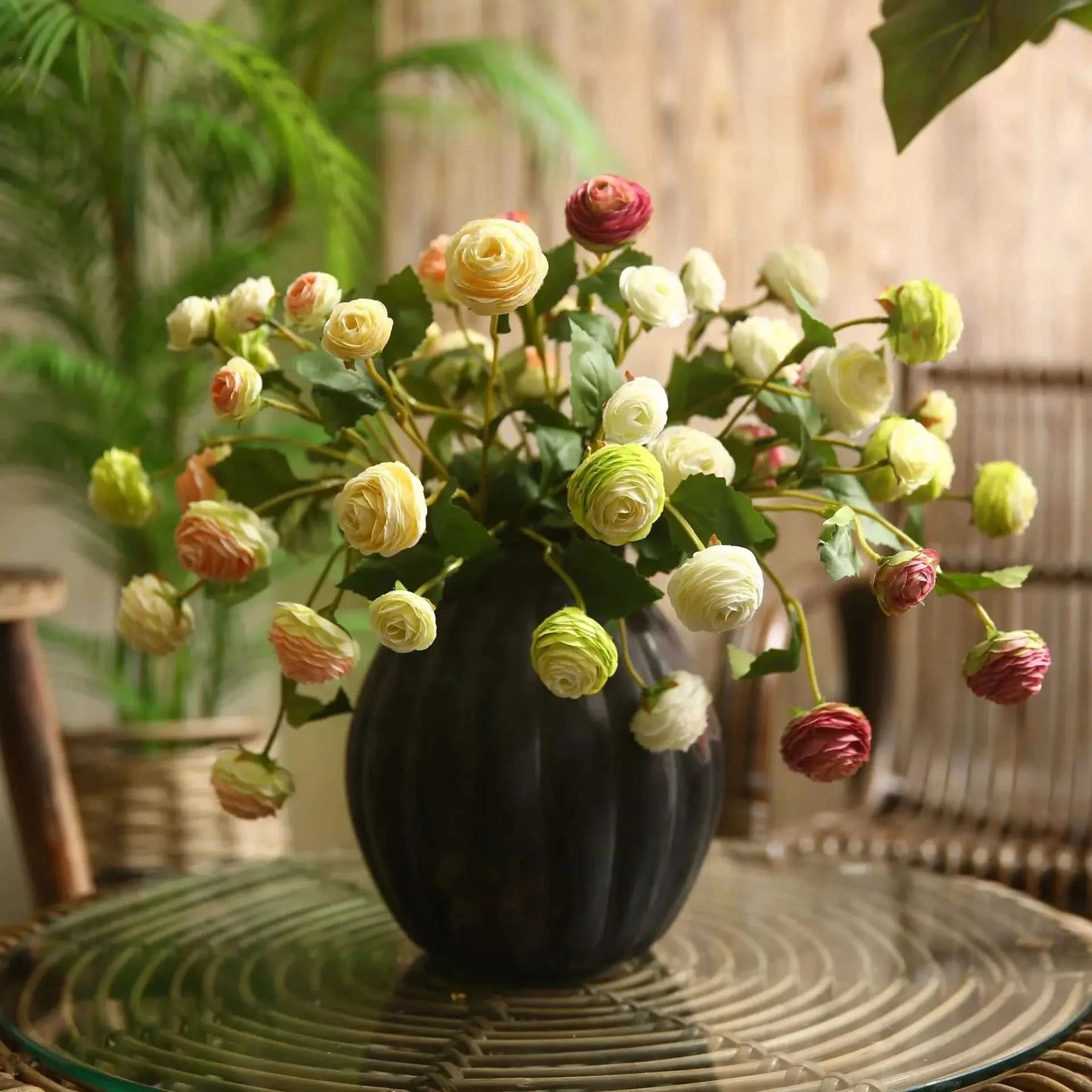 Emma Artificial Lotus Flowers - 3 Head Silk Arrangement for Weddings & Home 14:350852 Artificial Flowers