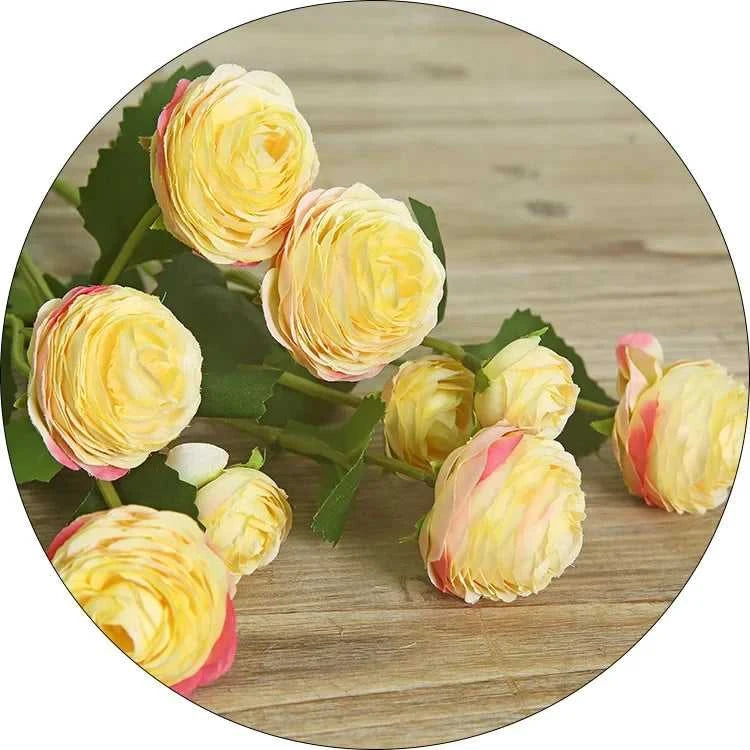 Emma Artificial Lotus Flowers - 3 Head Silk Arrangement for Weddings & Home 14:350852 Artificial Flowers