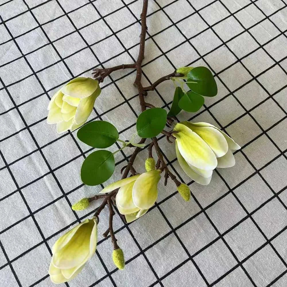 Bobo Silk Magnolia Bouquet - Artificial Flowers for Wedding & Home Decor 14:366;5:100014066#1pc Artificial Flowers