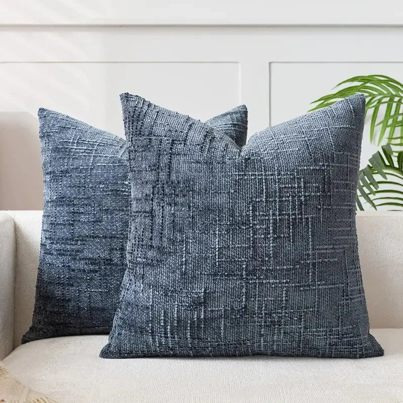 Malin Chenille Bamboo Texture Throw Pillow Cover - Solid Color Decorative Cushion 14:350853#brown red;5:202949817#30x50cm Cushion Covers