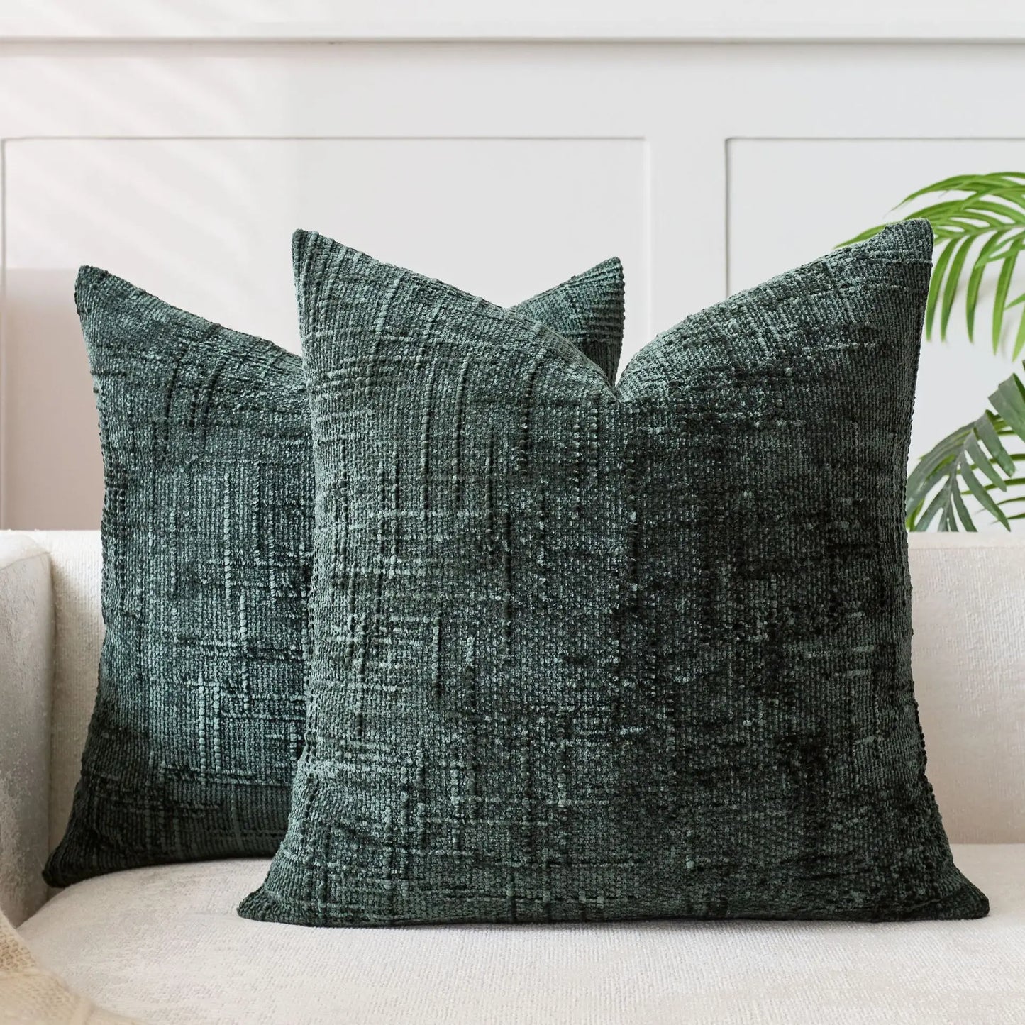 Malin Chenille Bamboo Texture Throw Pillow Cover - Solid Color Decorative Cushion 14:350853#brown red;5:202949817#30x50cm Cushion Covers