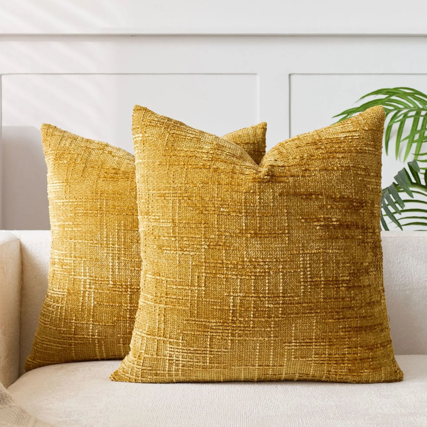 Malin Chenille Bamboo Texture Throw Pillow Cover - Solid Color Decorative Cushion 14:350853#brown red;5:202949817#30x50cm Cushion Covers