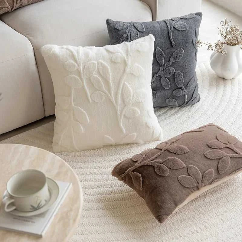 Mandee Jacquard Throw Pillow Cover - Plush Decorative Cushion Cover 14:175#Coffee;5:201298990#30x50cm Cushion Covers