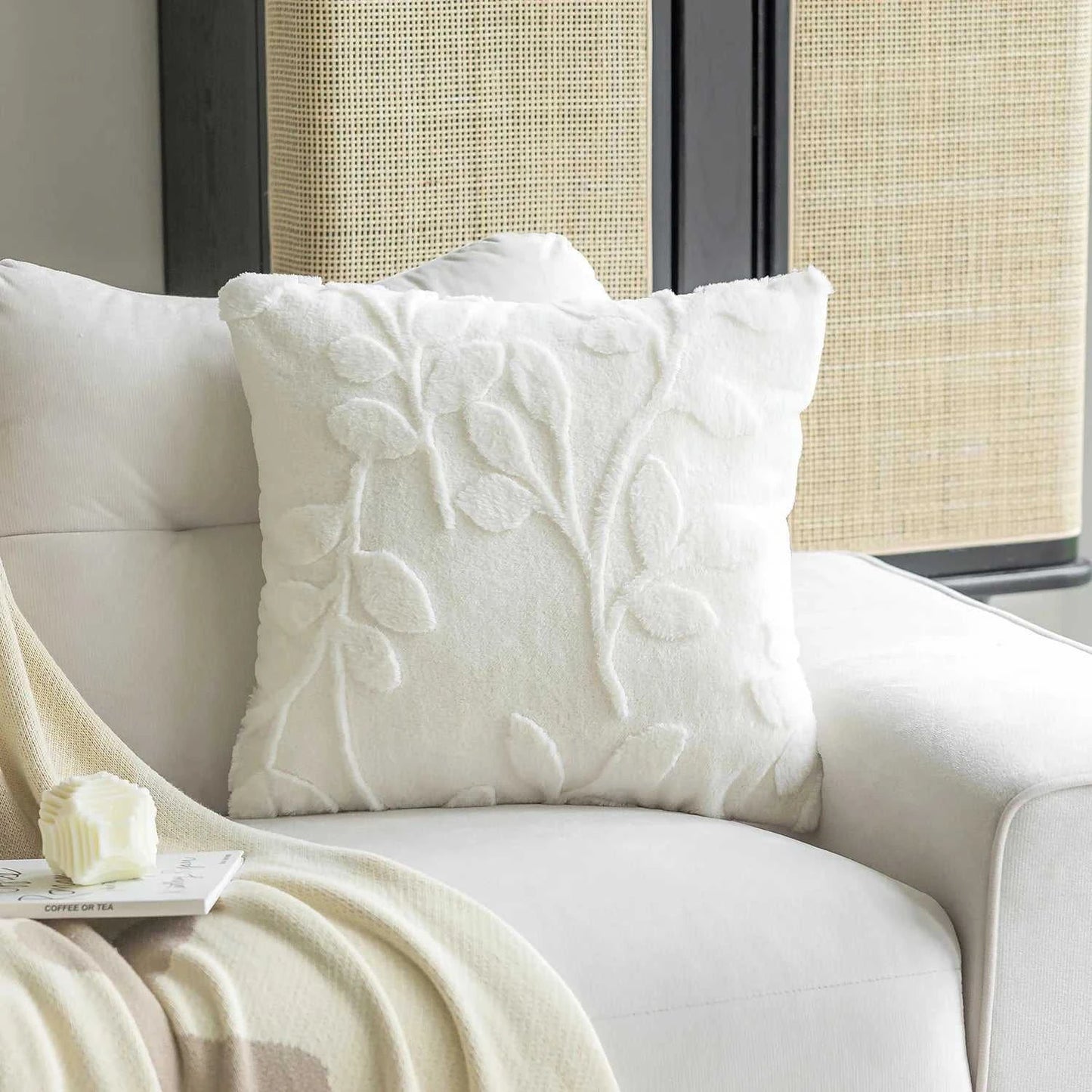 Mandee Jacquard Throw Pillow Cover - Plush Decorative Cushion Cover 14:175#Coffee;5:201298990#30x50cm Cushion Covers