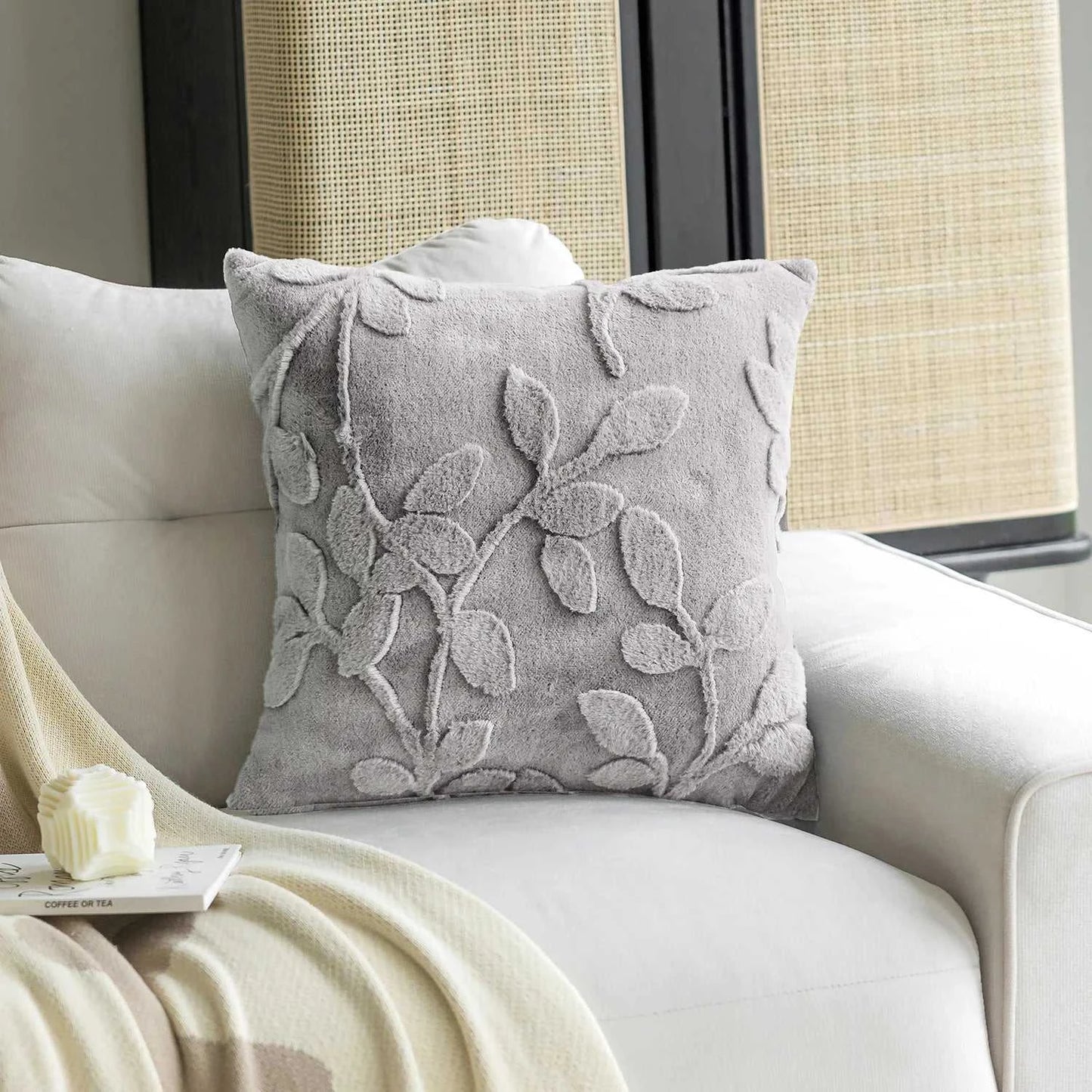 Mandee Jacquard Throw Pillow Cover - Plush Decorative Cushion Cover 14:175#Coffee;5:201298990#30x50cm Cushion Covers