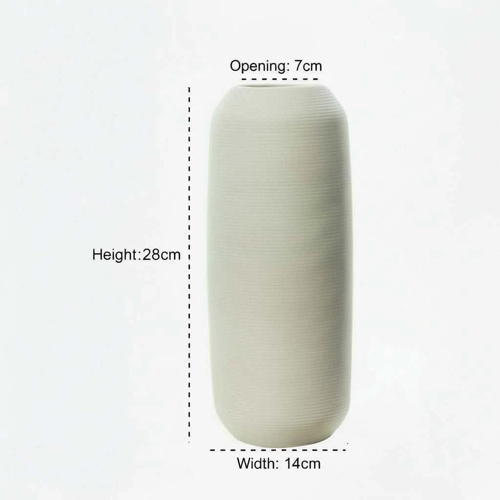 Mano Handmade Zen Ceramic Vase - Black & White Minimalist Art Decor 14:200006151#White A vase