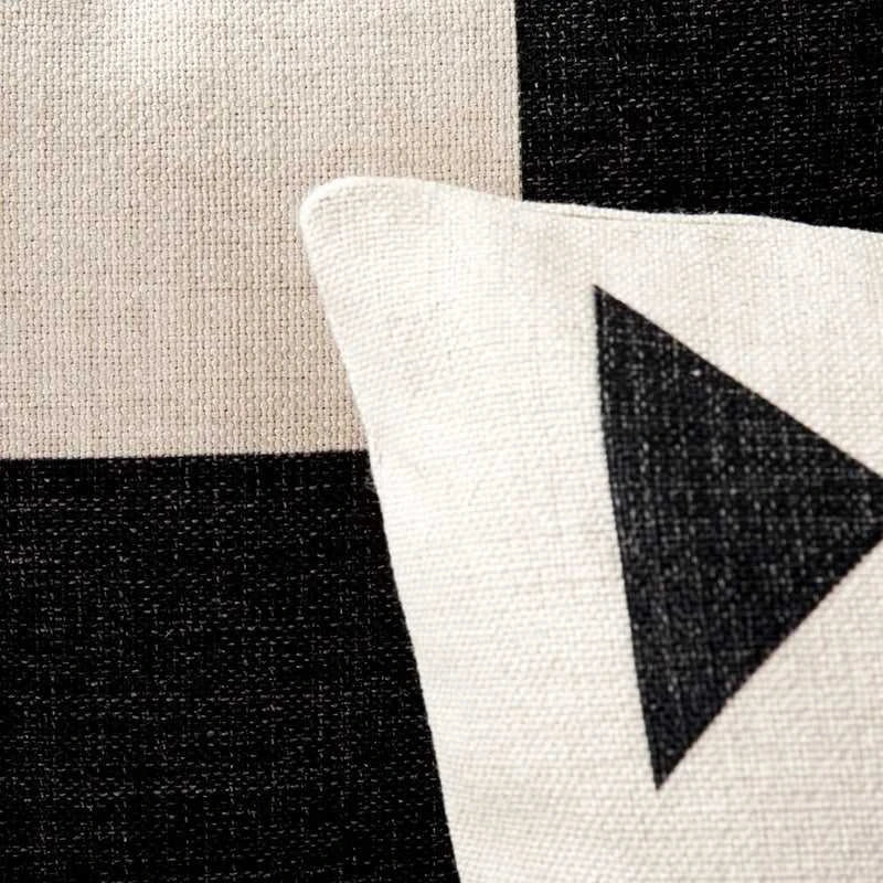 Miley Nordic Geometric Cushion Cover - Linen Pillowcase 45x45cm 14:771#A;5:201298987#30x50cm Cushion Covers