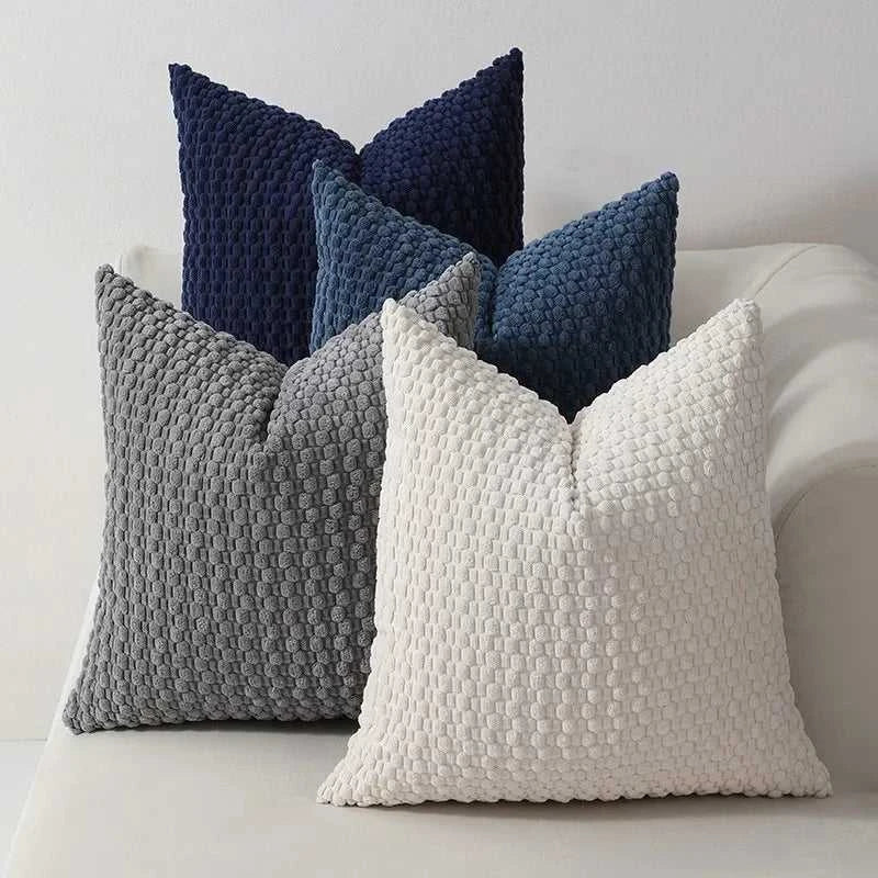 Mixi Fluffy Corduroy 3D Bubble Pillow Cover - Plush Solid Cushion 14:200006152#dark green;5:202624808#30x50cm Cushion Covers