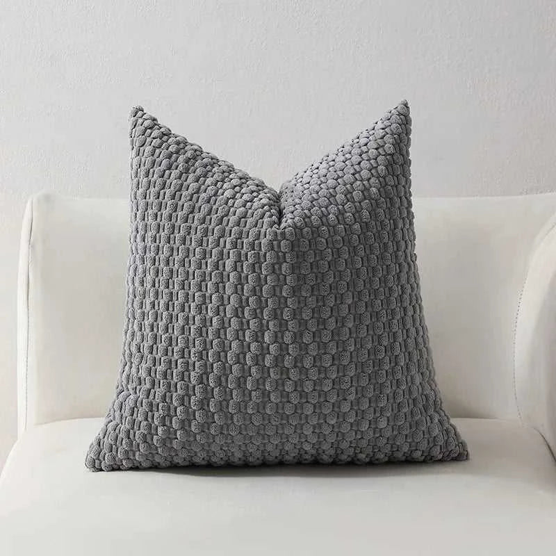 Mixi Fluffy Corduroy 3D Bubble Pillow Cover - Plush Solid Cushion 14:200006152#dark green;5:202624808#30x50cm Cushion Covers