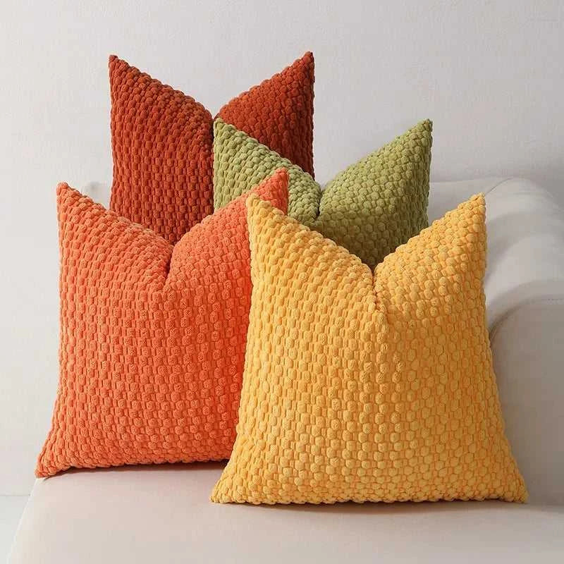 Mixi Fluffy Corduroy 3D Bubble Pillow Cover - Plush Solid Cushion 14:200006152#dark green;5:202624808#30x50cm Cushion Covers