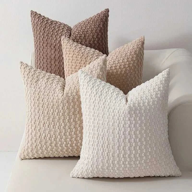 Mixi Fluffy Corduroy 3D Bubble Pillow Cover - Plush Solid Cushion 14:200006152#dark green;5:202624808#30x50cm Cushion Covers