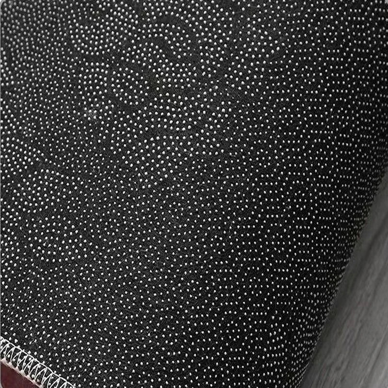 Mocco area rug rubber non-slip backing detail