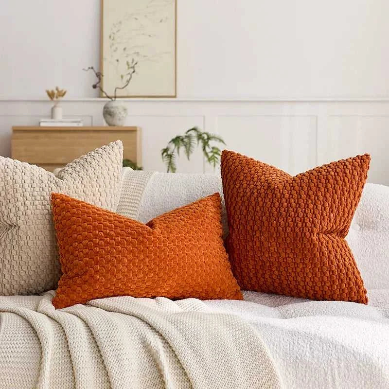 Vellu Corduroy Striped Throw Pillow Covers - Soft Cushion Cases for Sofa & Bed 14:365458#dark blue;5:201298988#1pc 30X50cm Cushion Covers