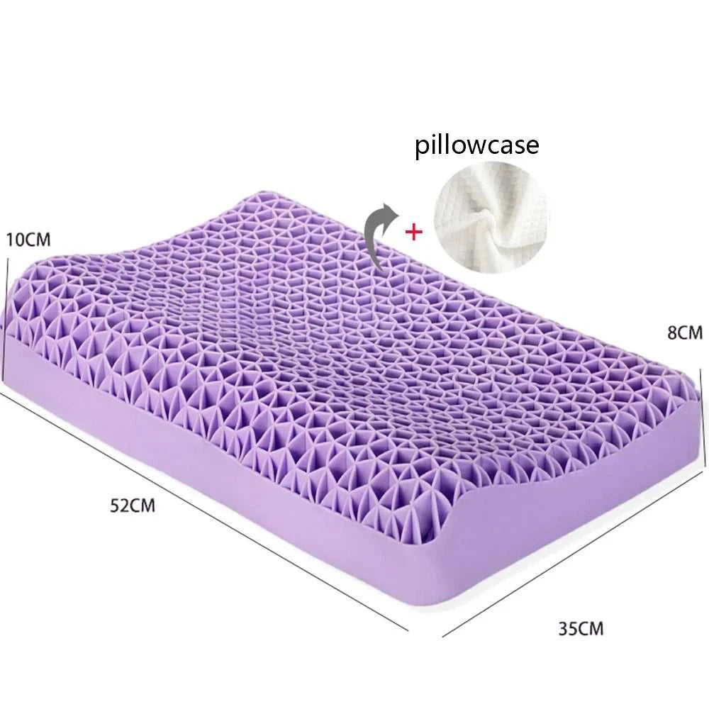 Pectin Pillow Memory TPE Pillow Neck Message Pillows High Orthopedic Shoulder Pain Protection Cervical Almohadas Para Dormir 14:193#Purple-1;5:201298992#32x55x4-6CM comfort essentials